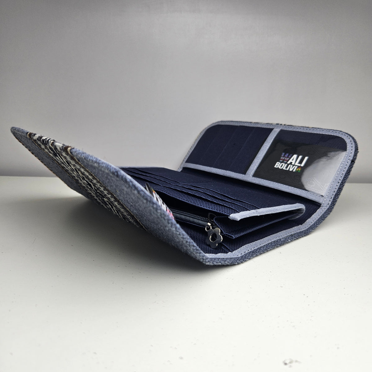 BILLETERA PORTACELULAR _ Azul denim
