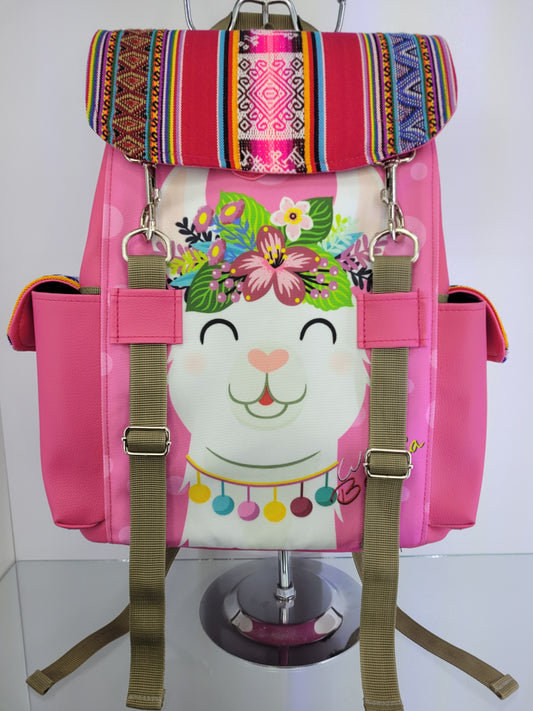 Mochila rosa(la fresita)