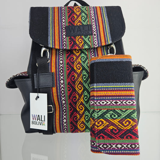Combo de mochila y billetera (carbon)