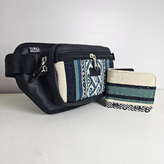 Combo riñonera y billetera doble (jade )