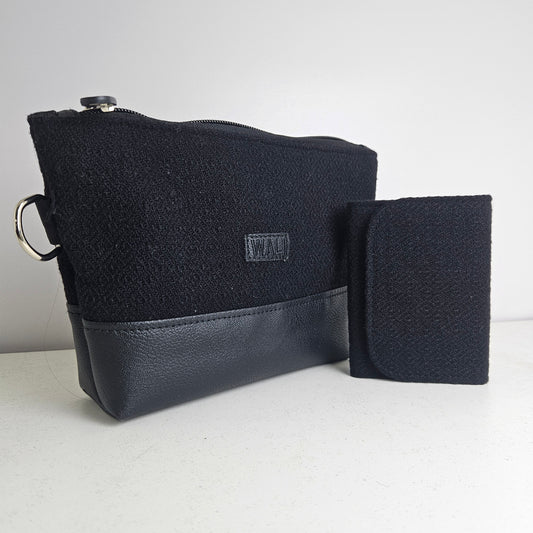 Combo cartera y billetera mini (Perdiz negro)