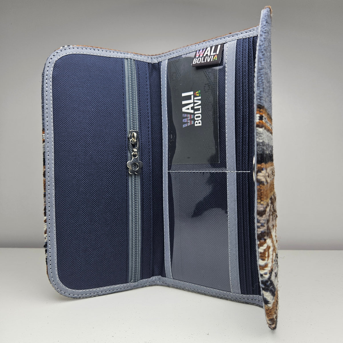 BILLETERA CHEQUERA _ Azul denim