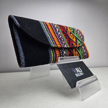 Billetera chequera (carbón diseño bajo)