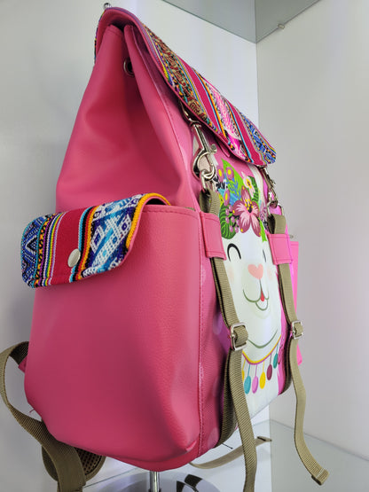 Mochila rosa(la fresita)