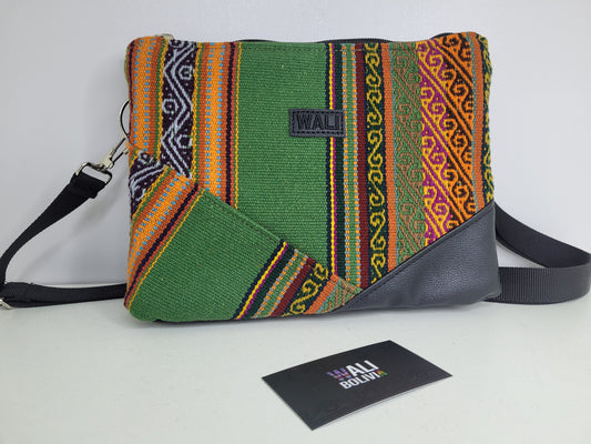 Cartera doble cierre ( verde aguayo)