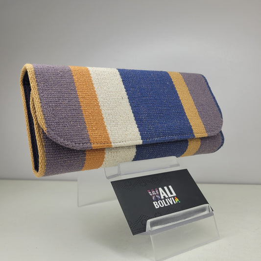 Billetera Porta celular (Azul crema)