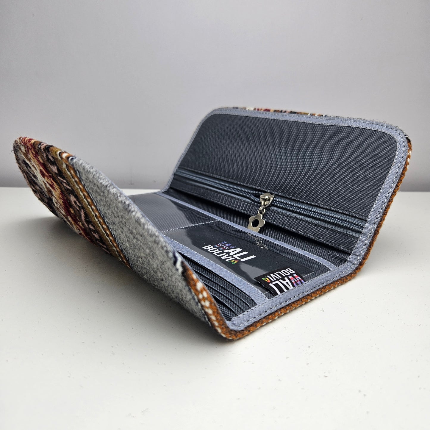 Billetera chequera (plomo diseño medio)