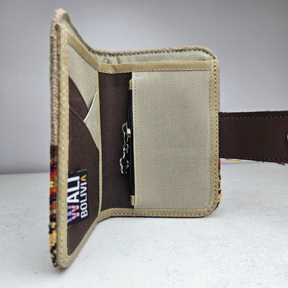 Billetera con broche (beige)