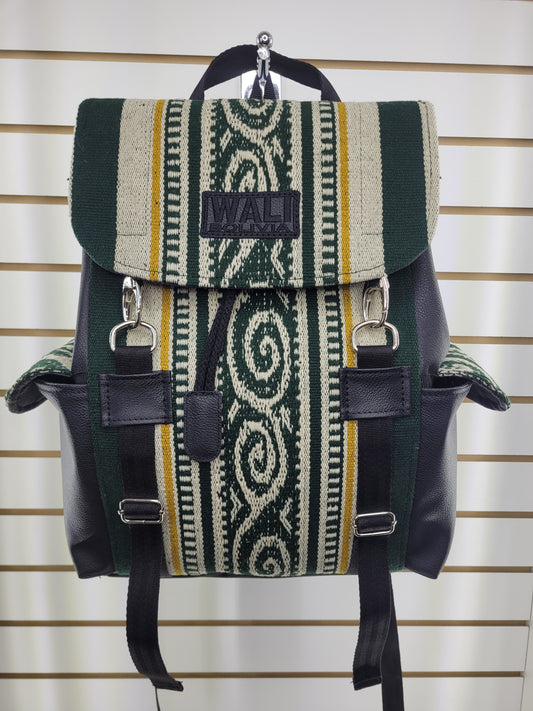 Mochila Wali (verde con diseño)