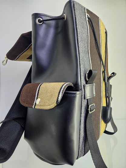 Mochila wali cuero aguayo (marmolado)