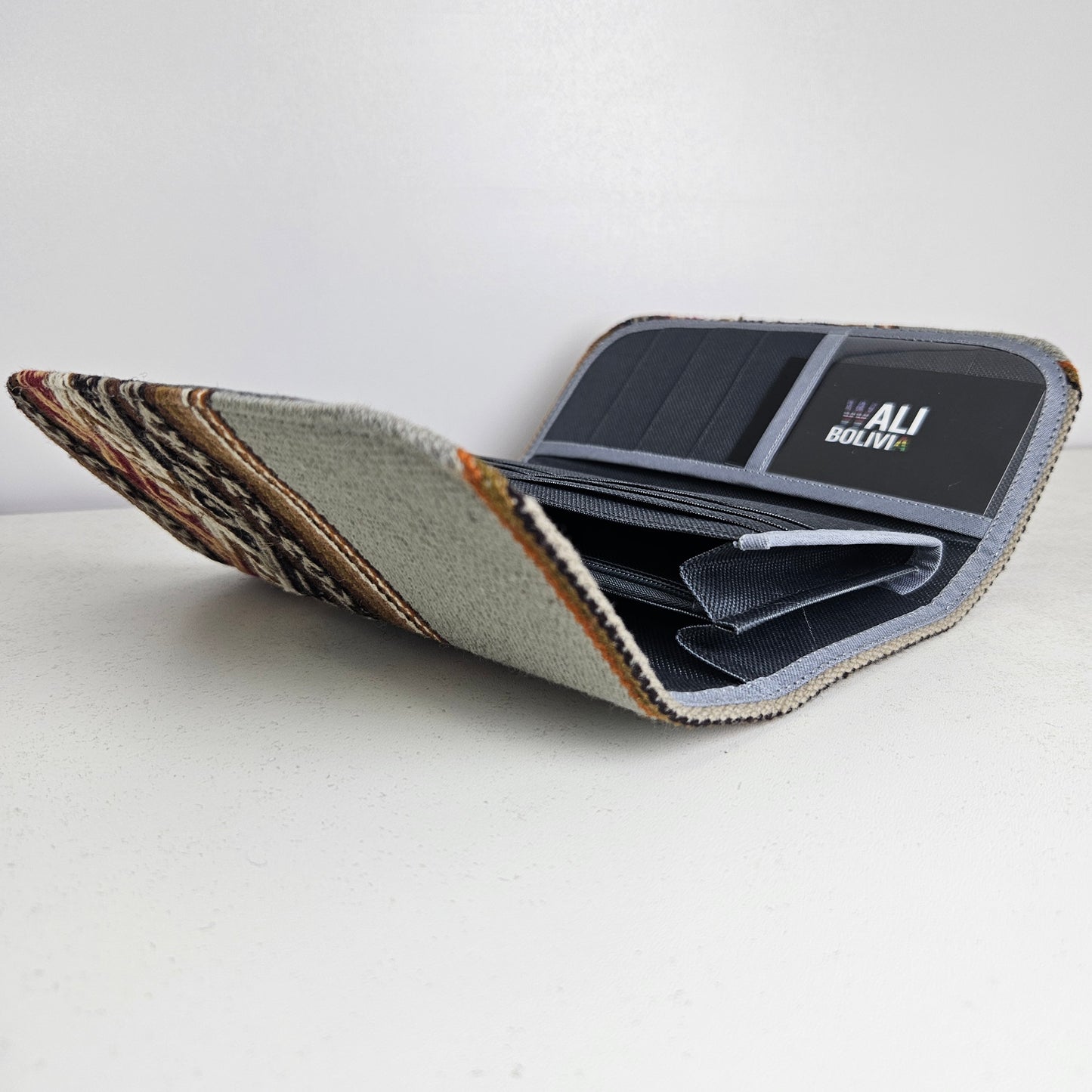 Billetera Porta Celular (Plomo)