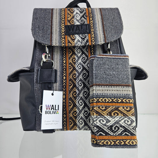 Combo Mochila y billetera (gris lobo)
