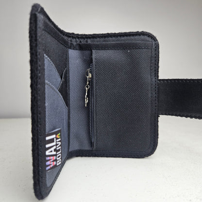 Billetera con broche (Perdiz negro)