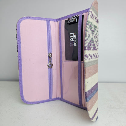 Billetera chequera (crepe diseño bajo)
