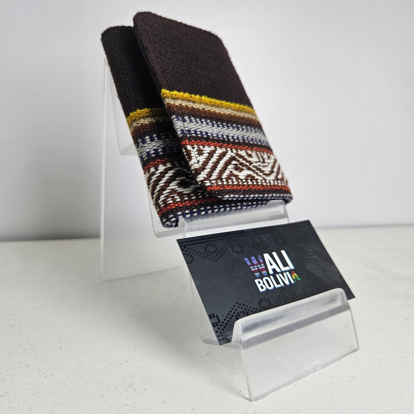 Billetera triple (cafe con franjas)