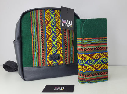 JUEGO DE MOCHILA CHICA ( verde bandera)