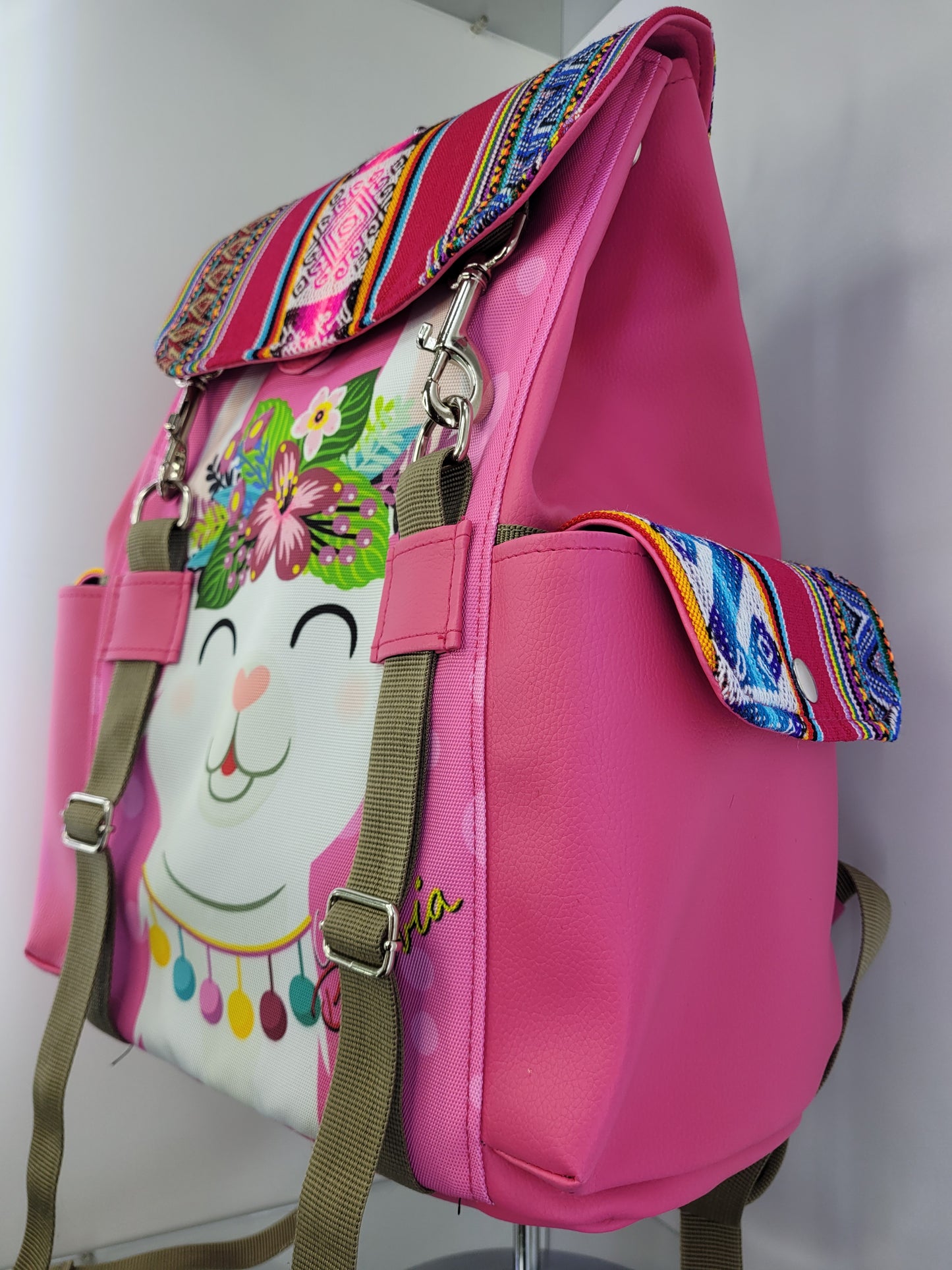 Mochila rosa(la fresita)