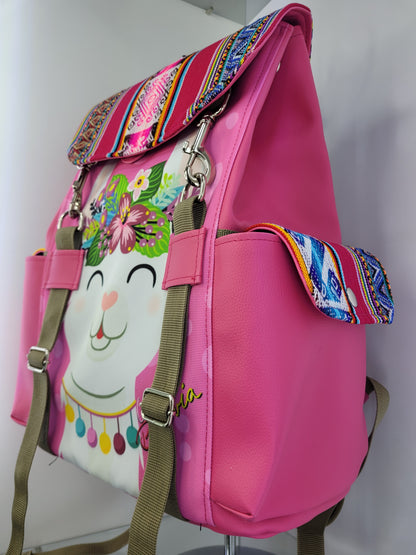 Mochila rosa(la fresita)
