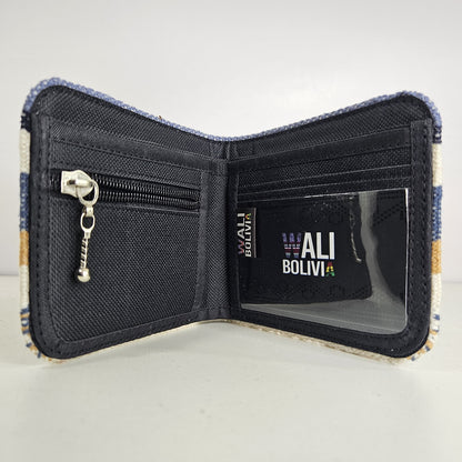 Billetera doble (azul crema claro)