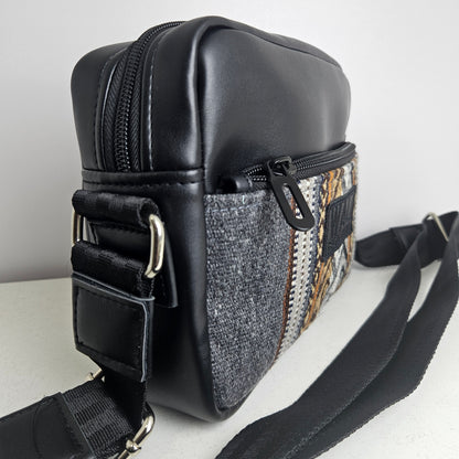 Bandolera de cuero (gris lobo)