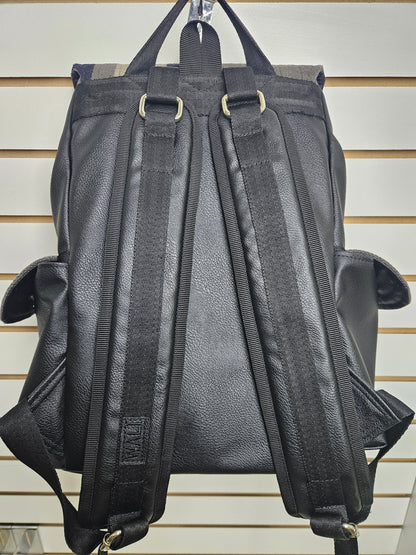 Mochila wali de aguayo natural (plomo oscuro)