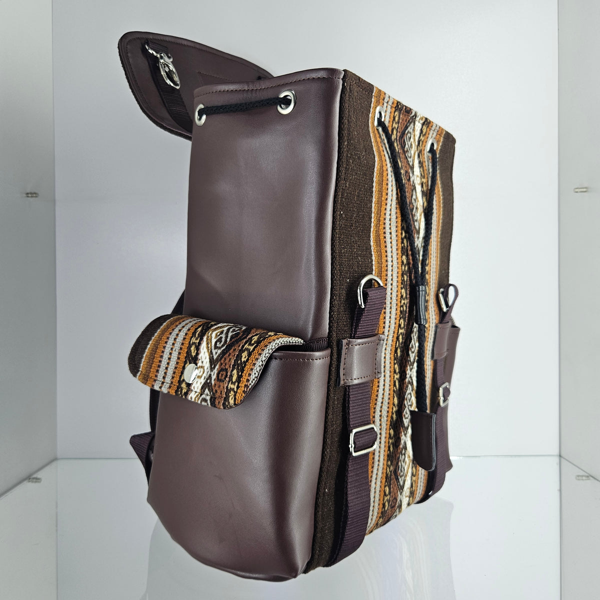 Mochila wali cuero _ nogal