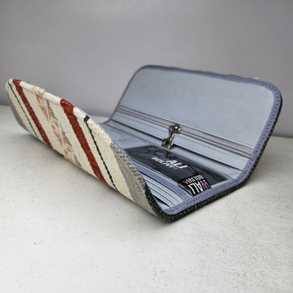 Billetera chequera (ceniza diseño medio)
