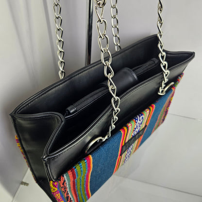 Cartera con cadena (verde cerceta)