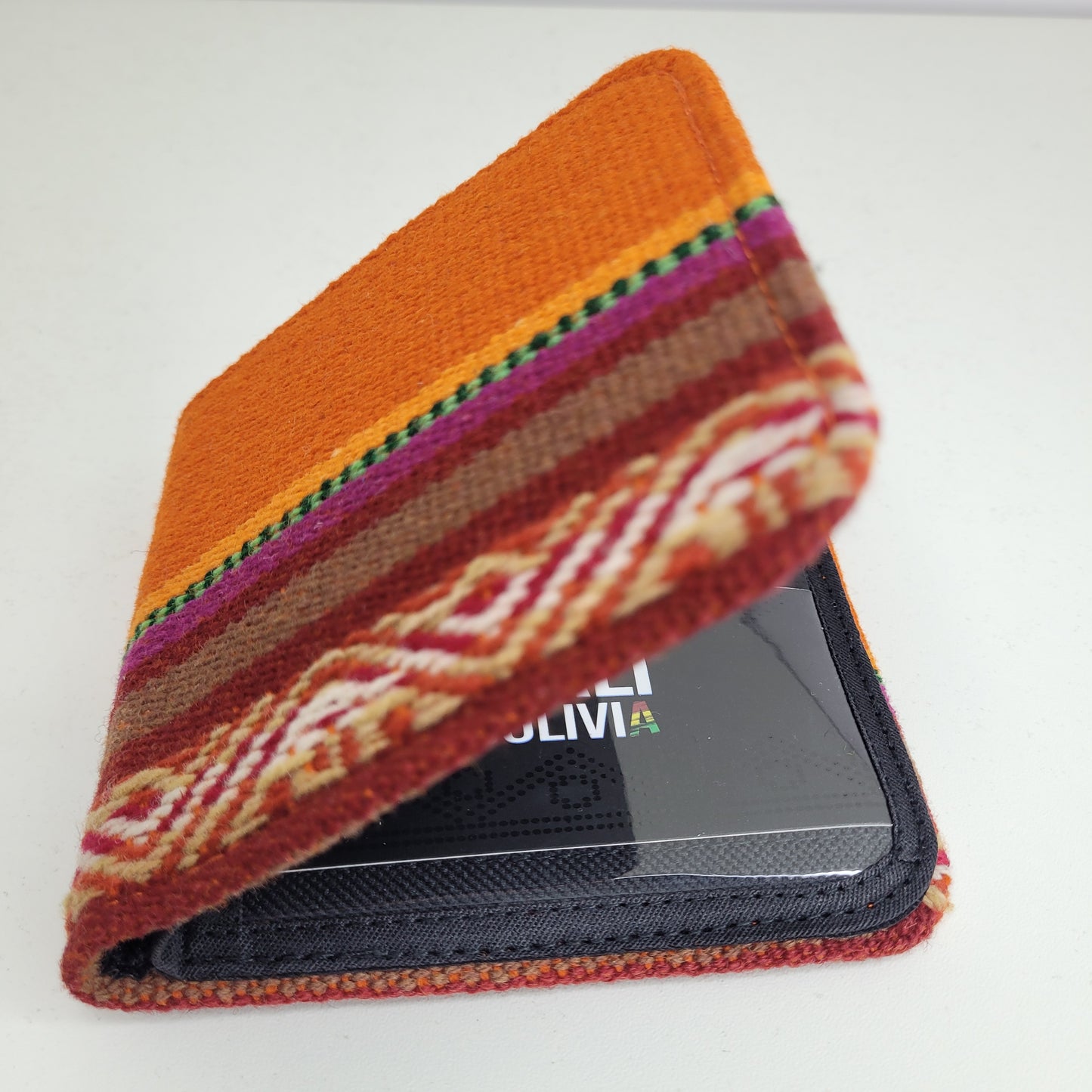 Billetera  Doble (naranja con diseño)