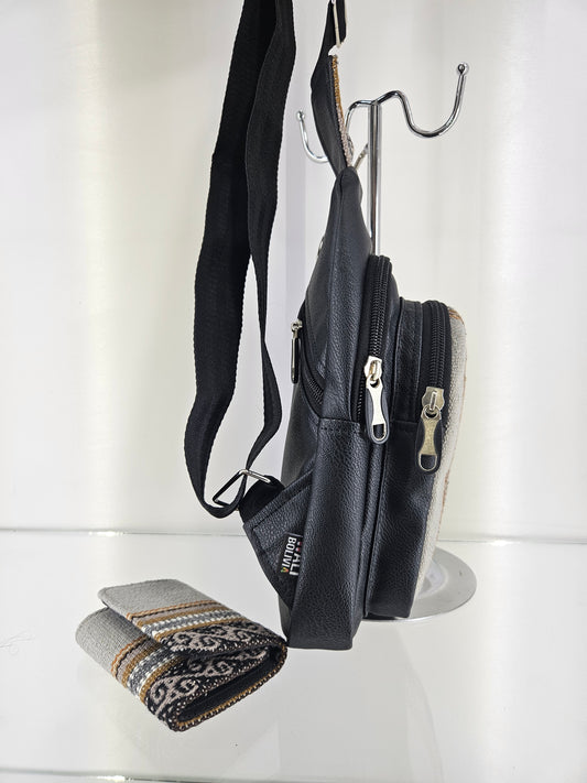 Combo Pechera y billetera triple (plomo)