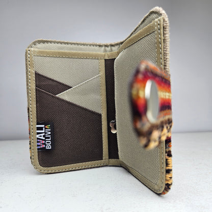 Billetera con broche (beige)