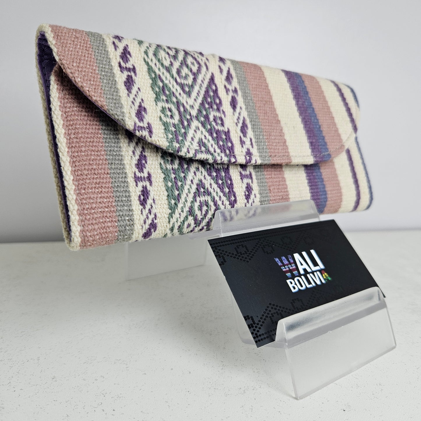 Billetera chequera (crepe diseño bajo)