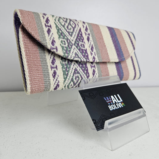 Billetera chequera (crepe diseño bajo)