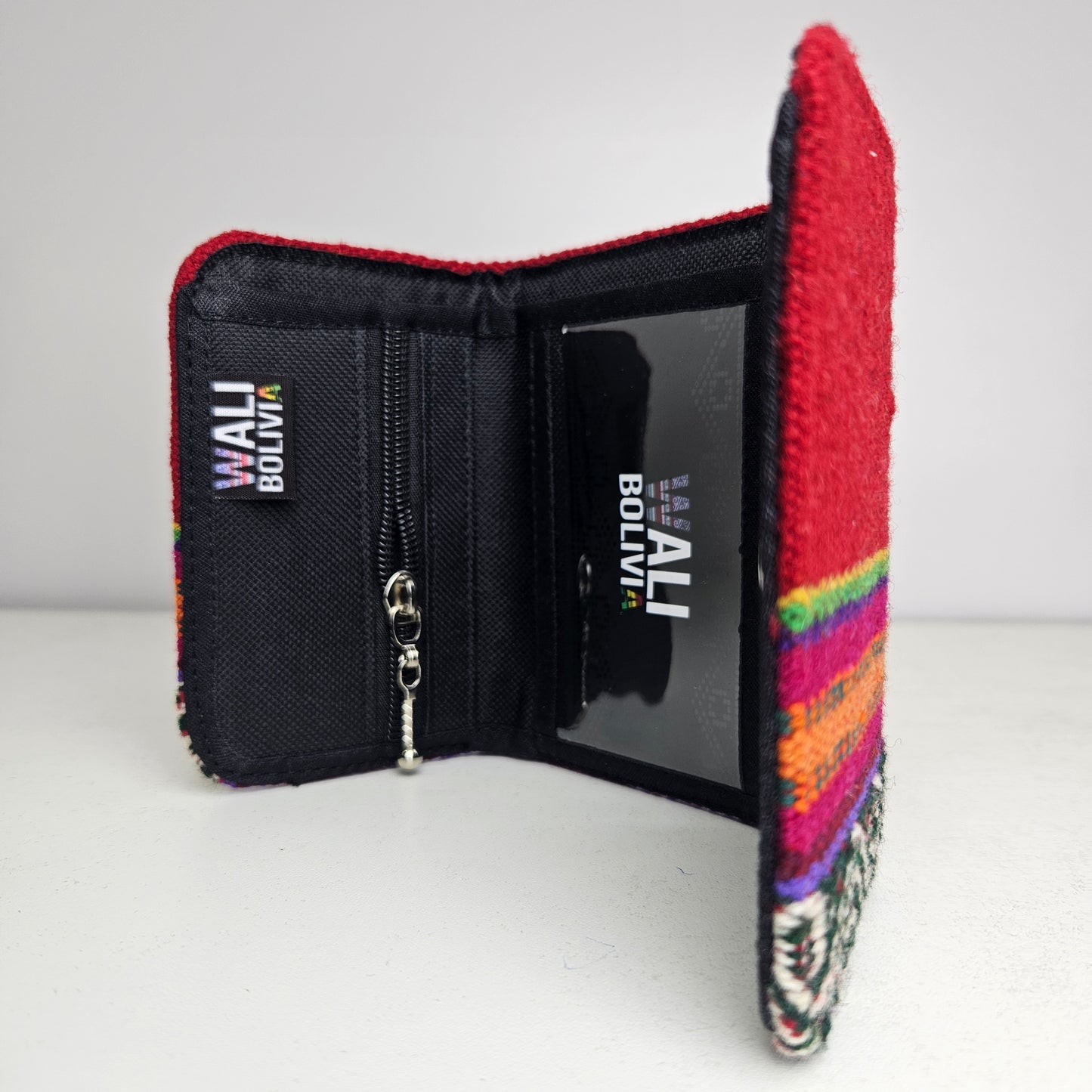 Billetera triple (rojo carmin)