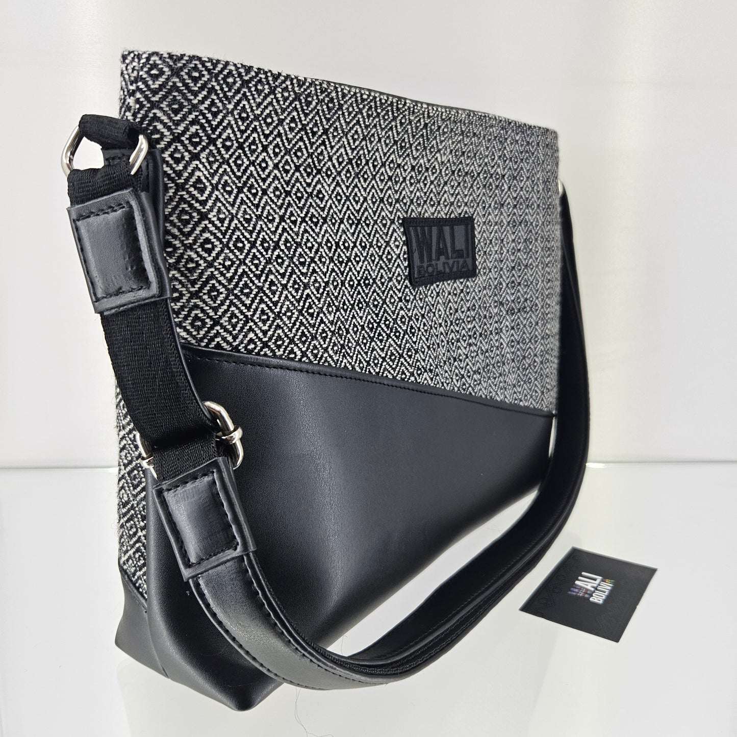 Cartera cuero aguayo (Perdiz blanco)