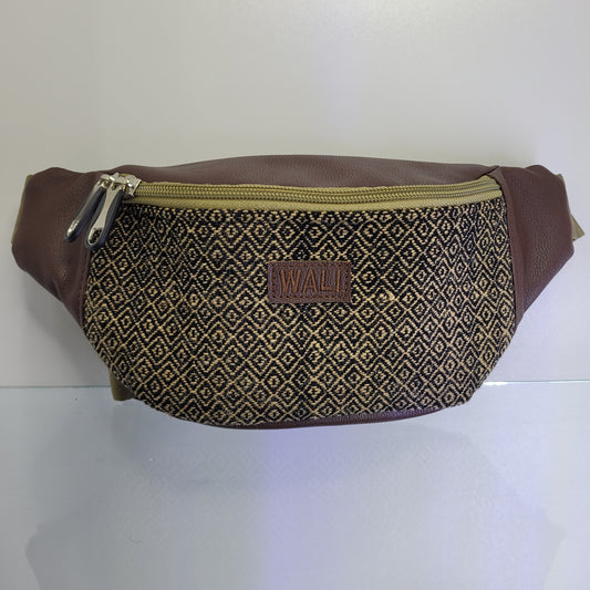 Riñonera clásica de aguayo ( Perdiz cafe)
