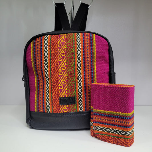 Comdo mochila mini con billetera mini (roseta)