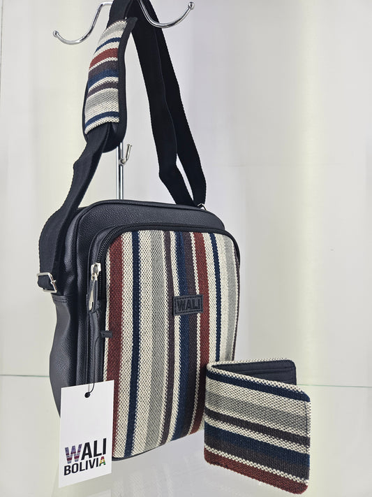 Combo morral y billetera doble (neutro)