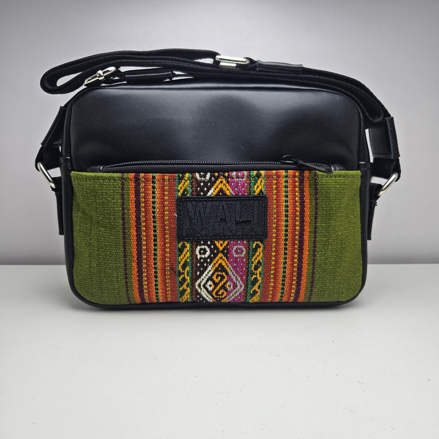 Bandolera de cuero (verde lechuga)