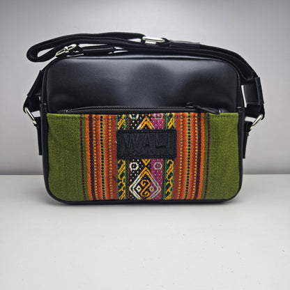 Bandolera de cuero (verde lechuga)