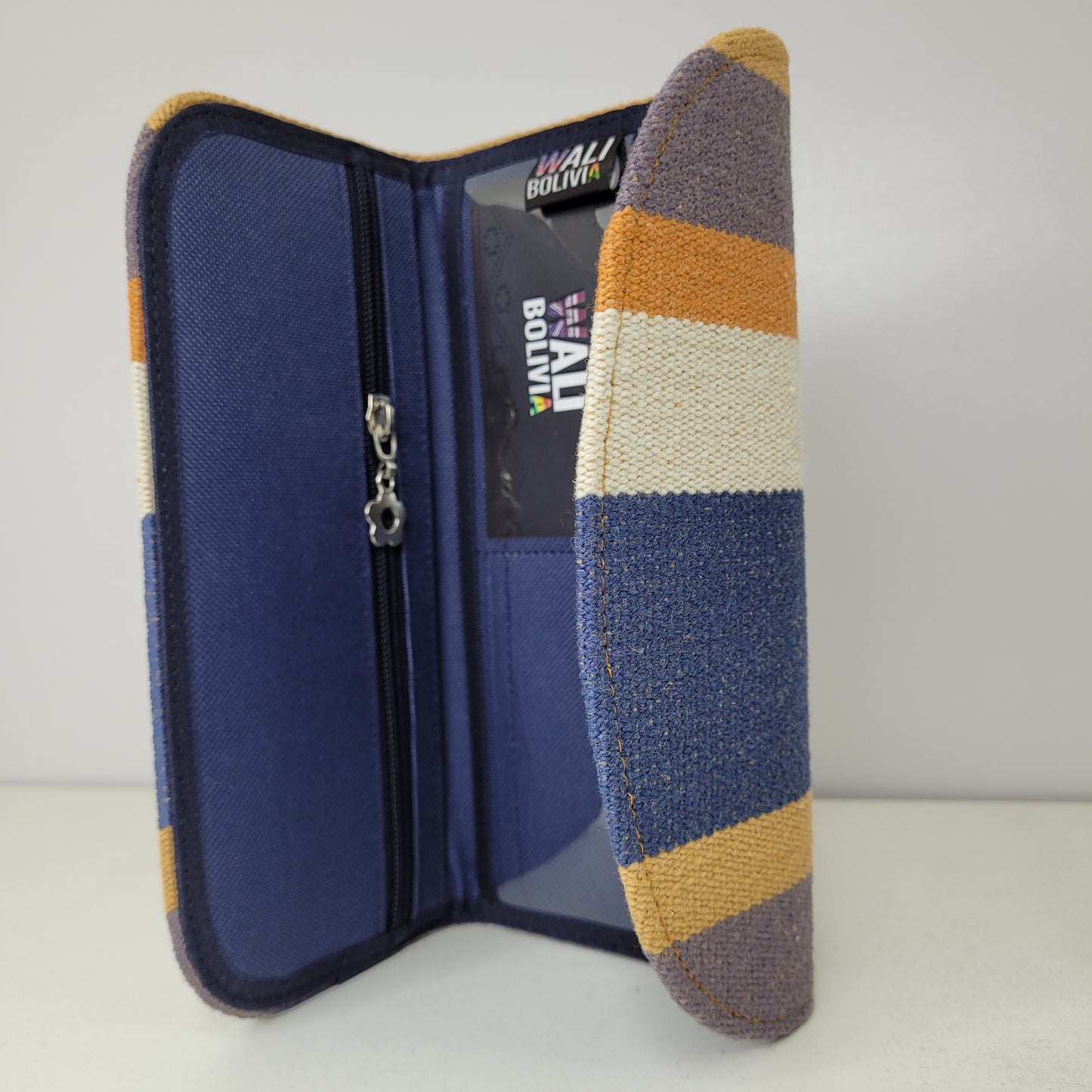 Billetera Chequera (azul crema)