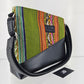 Cartera cuero aguayo (verde lechuga)