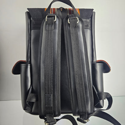 MOCHILA WALI CUERO _ Chenilla negro