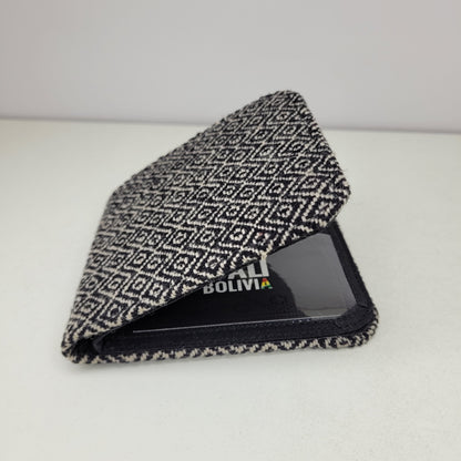 Billetera perdiz Blanco y negro (Varon Doble)