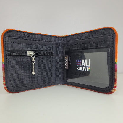 Billetera  Doble (naranja con diseño)