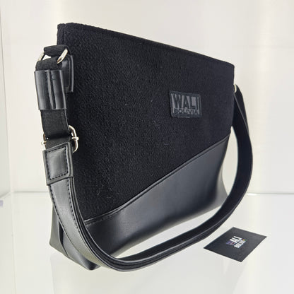 Cartera de cuero aguayo(Perdiz negro)