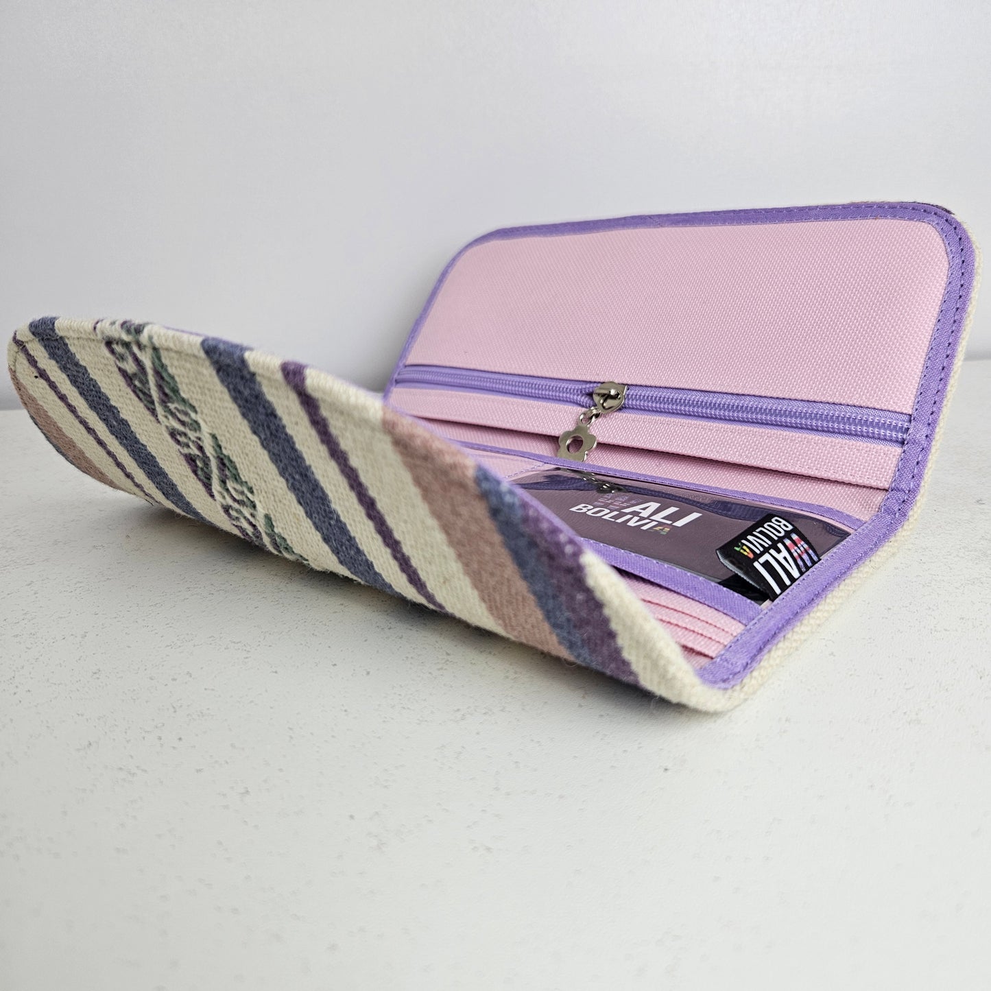 Billetera chequera (crepe diseño medio)