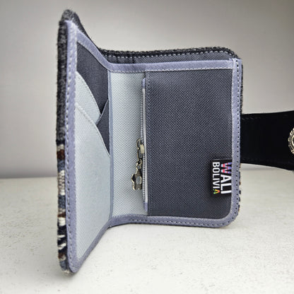 Billetera con broche (gris lobo)