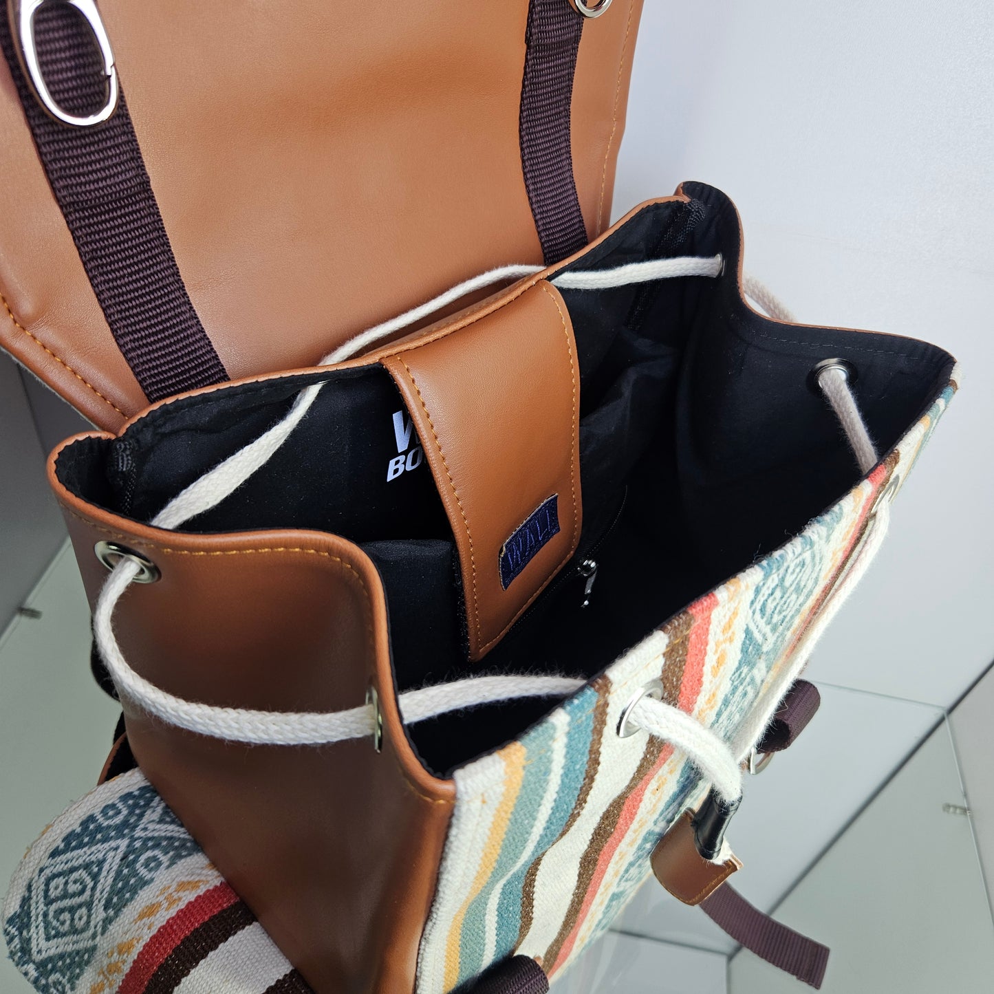 Mochila cuero (pastel)