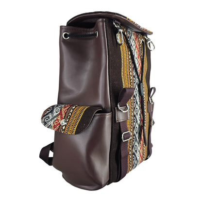MOCHILA WALI CUERO _ Chocolate